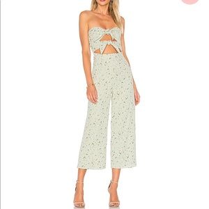 MAJORELLE TESSA JUMPSUIT IN MINT GREEN